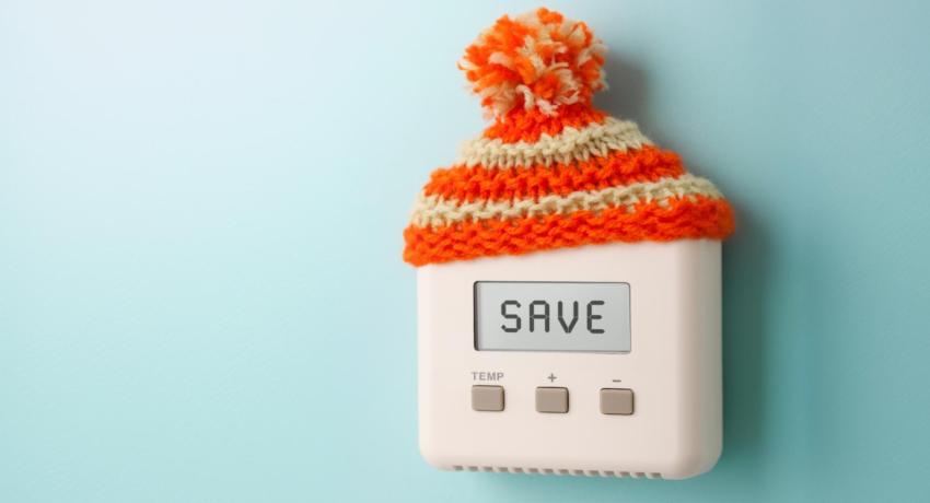 Thermostat covered by miniature knitted hat