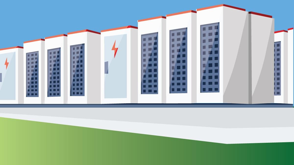 Illustration of Battery Storage Units